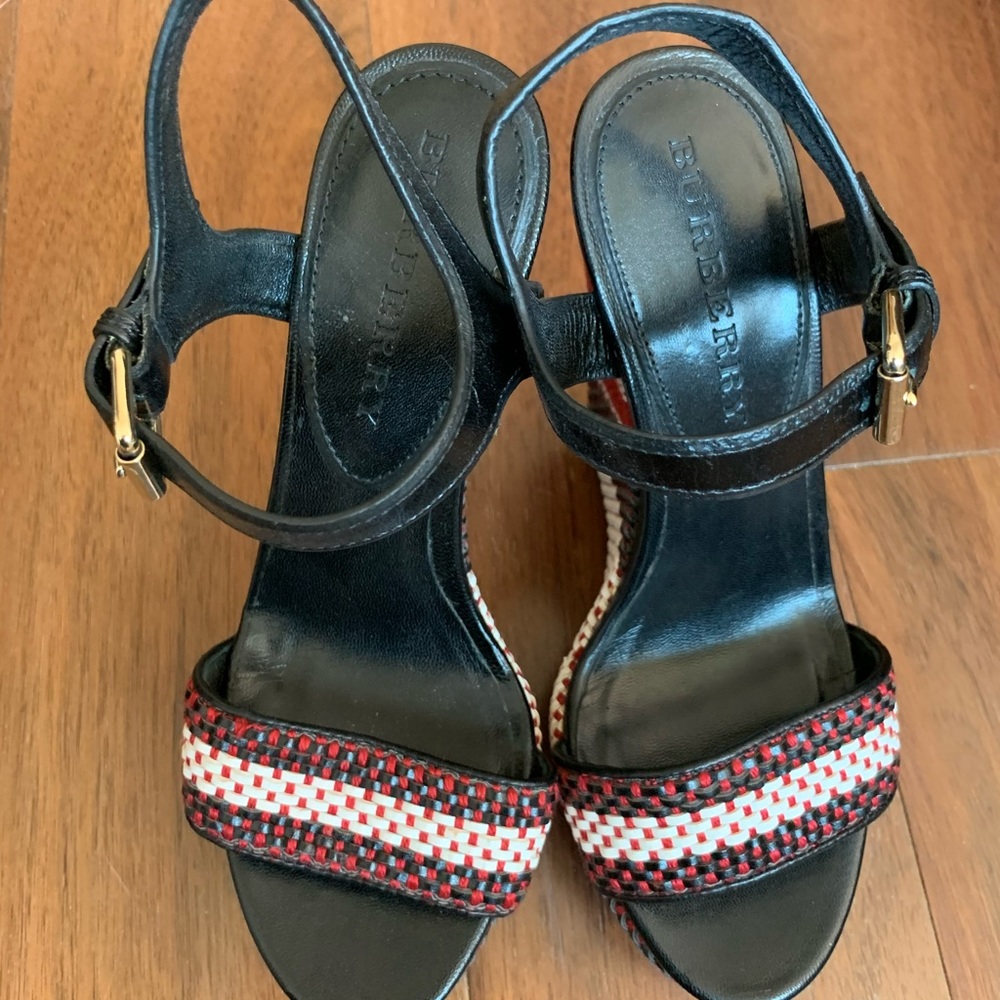 Burberry wedge sandals size 35